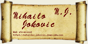 Mihailo Joković vizit kartica